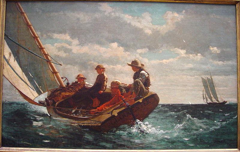 Winslow Homer Breezing Up France oil painting art
